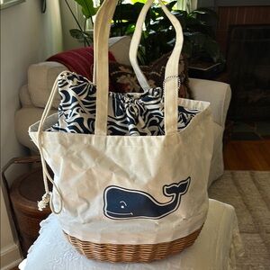 RARE Vineyard Vines for Target Canvas Tote with Whale Design